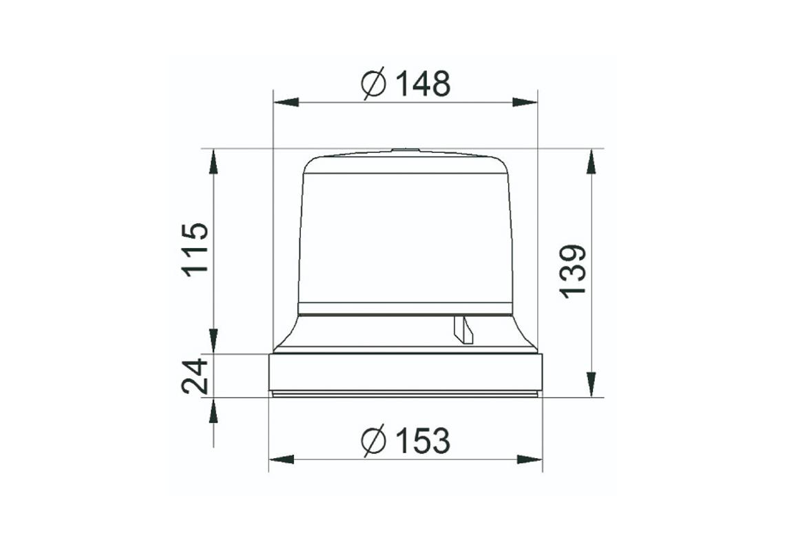Gyrophare LED SATELIGHT XL (ISO 3 points), homologué OACI